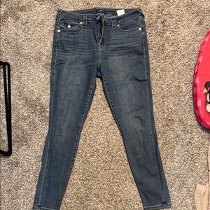 True Religion Women's Skinny Jeans in Dark Blue Wash